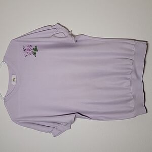 Vintage‎ Sloppy Joes Sweatshirt Top Shirt Dolman Purple Floral Embroidered